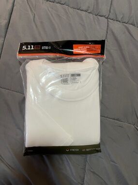 5.11 Tactical White Crew Neck T-Shirts - XL